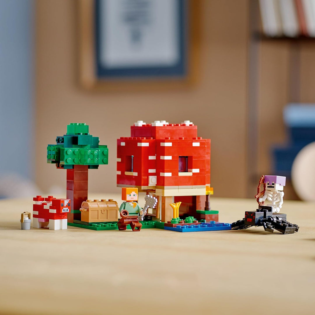 LEGO Minecraft The Mushroom House 21179 Building Kit; Toy House Playset; Great Gift for Kids and Pla