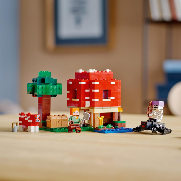 LEGO Minecraft The Mushroom House 21179 Building Kit; Toy House Playset; Great Gift for Kids and Pla