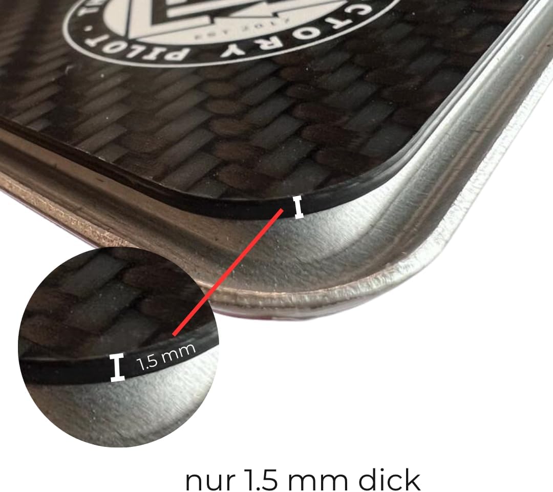 HS | Carbon Motorrad Kennzeichenplatte, Deutschland 175 x 195 mm, Deutschland 175 x 195 mm