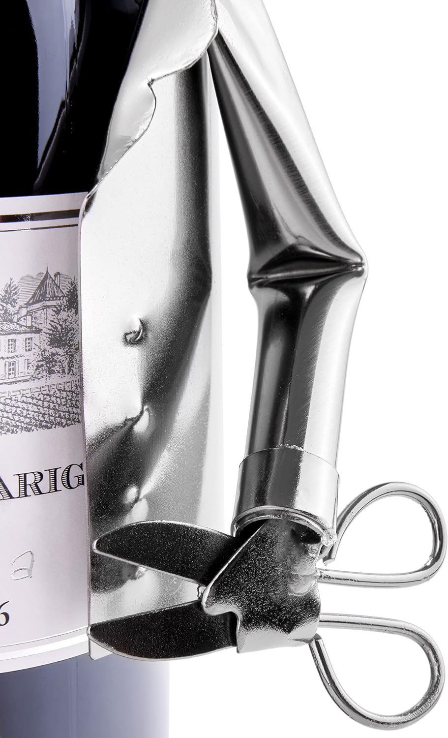 BRUBAKER Weinflaschenhalter Haarstylist - Metall Skulptur Flaschenständer - 20 cm - Wein Geschenk fü