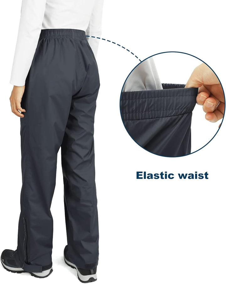 Outdoor Ventures Damen Regenhose Wasserdicht Atmungsaktiv Gefüttert Überziehhose - Winddicht Packbar