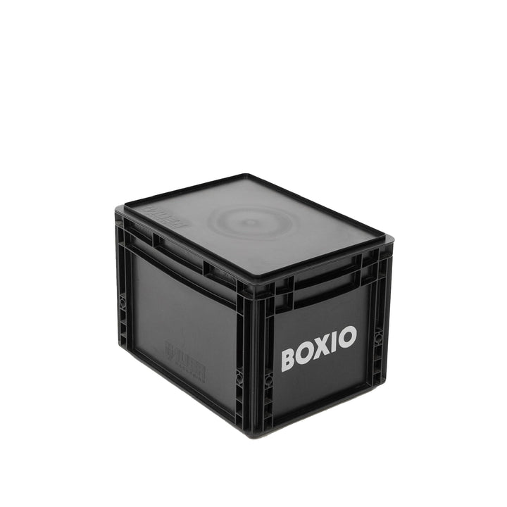 BOXIO – SOLO: Aufbewahrungsbox mit Deckel – Eurobox 40x30 x 28 cm – perfekte Plastikbox Transportkis