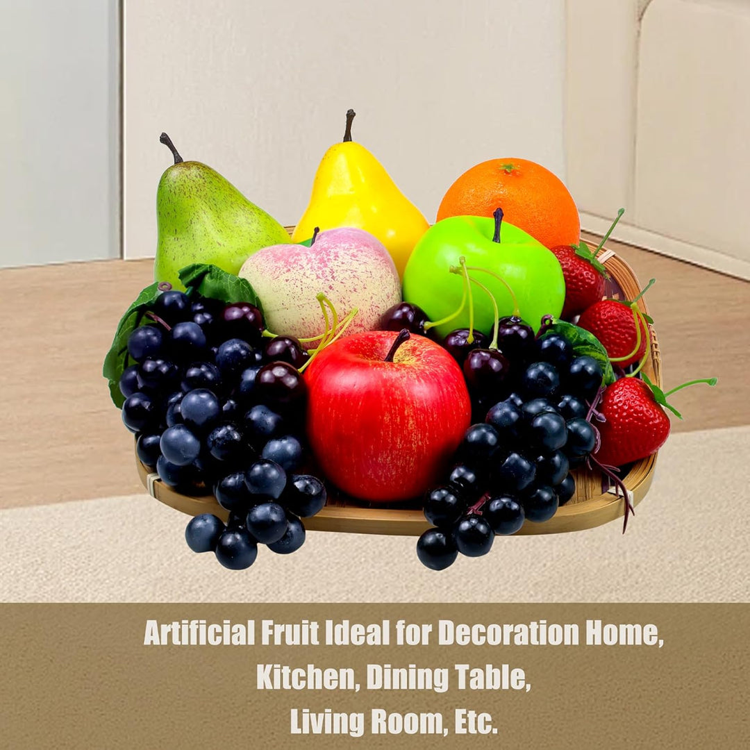 16 Stück Kunstobst-Packung, künstliche Früchte für die Dekoration der Küche zu Hause, Display-Obst f