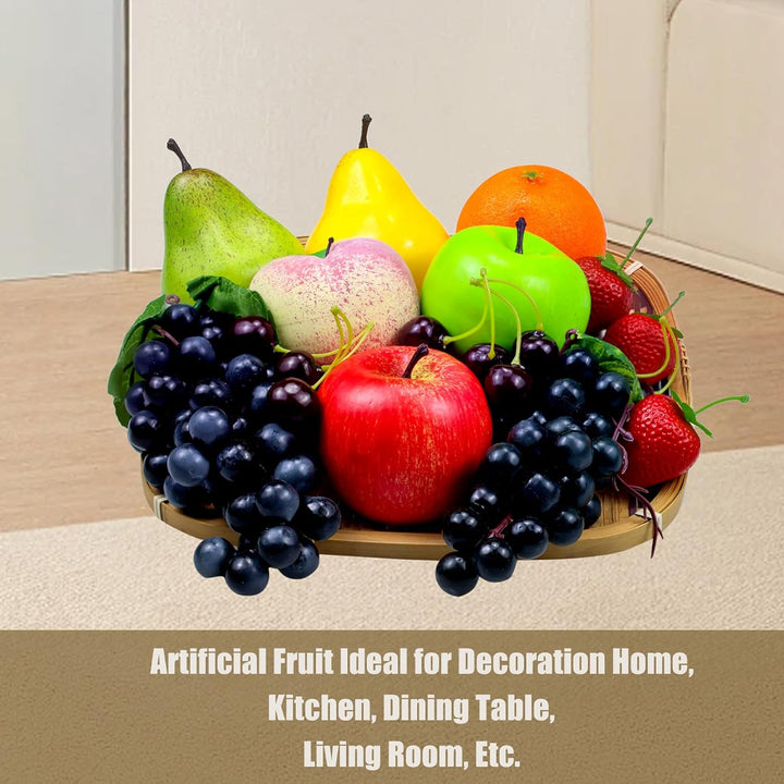 16 Stück Kunstobst-Packung, künstliche Früchte für die Dekoration der Küche zu Hause, Display-Obst f