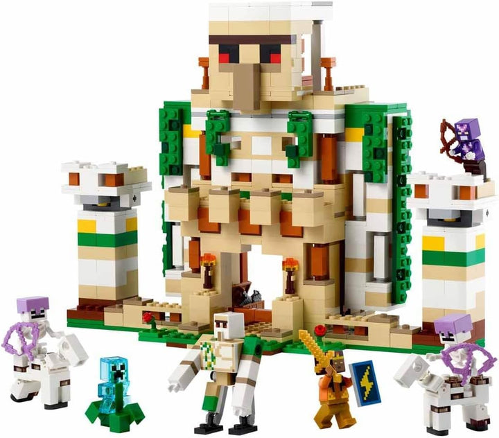 LEGO 21250 Minecraft Die Eisengolem-Festung, baubares Burg-Spielzeug, verwandelbar in eine grosse Fi
