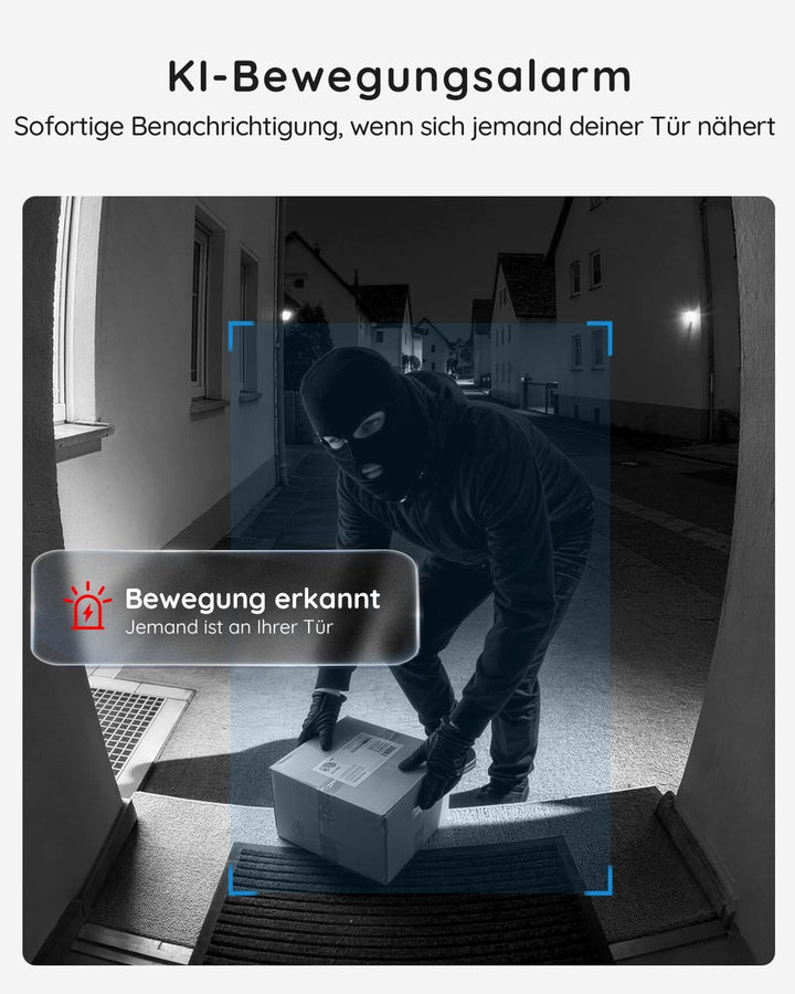 BOIFUN 2K HD Video Türklingel mit Kamera (Türklingel Set), Türklingel Set