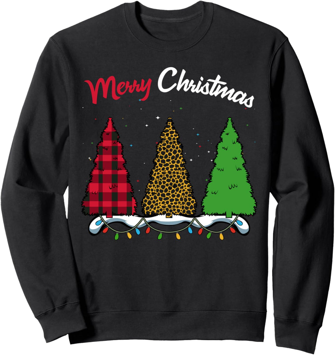 Merry Christmas Weihnachtsbaum Frohe Weihnachten Heiligabend Sweatshirt