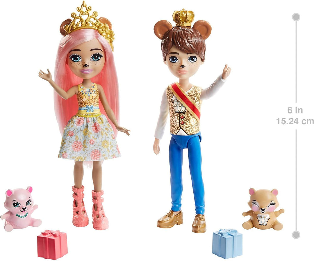Enchantimals GYJ07 - Bären 2er-Pack, mit Braylee Bear & Bannon Bear Puppen (ca. 15,2 cm) und 2 Tiere