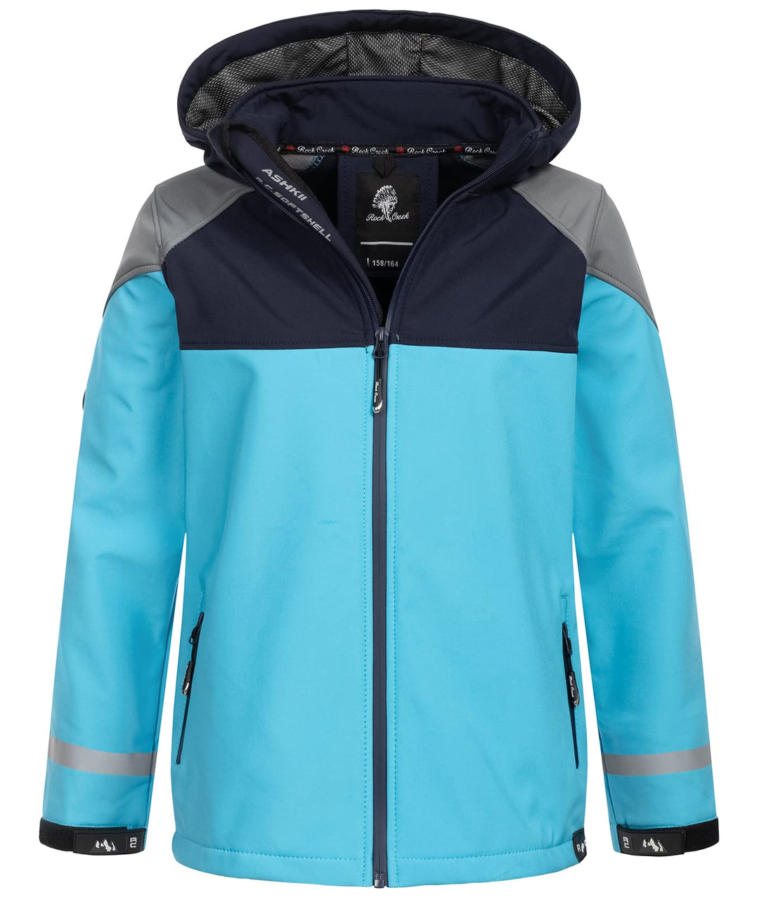 Rock Creek Kinder Softshell Jacke Jungen KJ-101 104 Blau, 104 Blau
