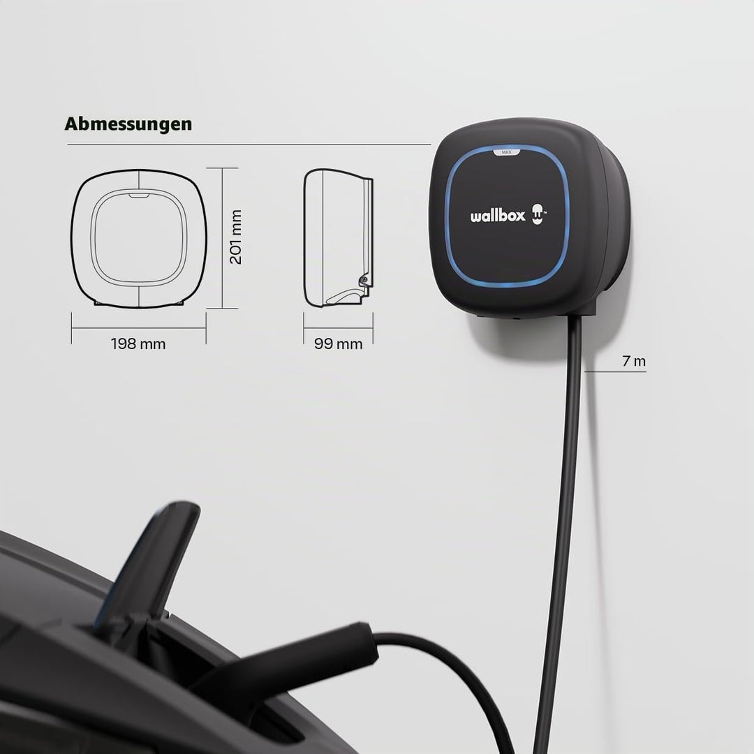 Wallbox Pulsar Max, Ladegerät für Elektrofahrzeuge (7.4 kW, Type 2, Wi-Fi, Bluetooth, OCPP, Innen/Au
