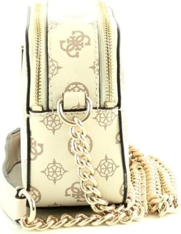 GUESS Damen Noelle Crossbody Cam Handbag Cream Logo, Cream Logo