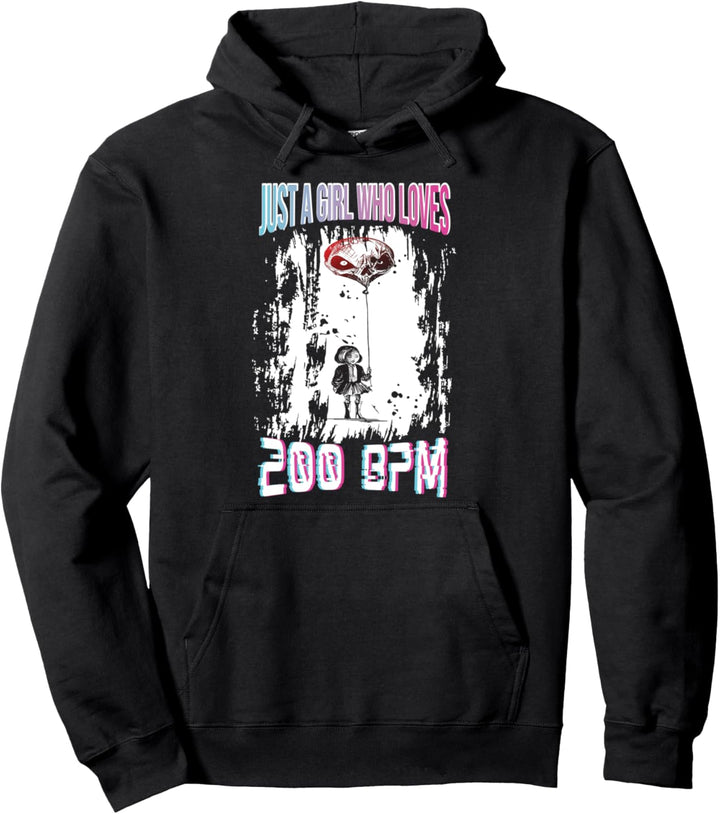 Acid House DJ Uptempo Just A Girl Who Loves 200 BPM Techno Pullover Hoodie