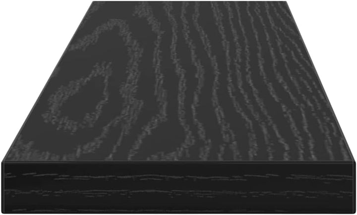 vidaXL Regalbrett 4 pcs Schwarz 40 x 10 x 1,5 cm Holzwerkstoff, Moderner Bücherregal, rechteckige Ab
