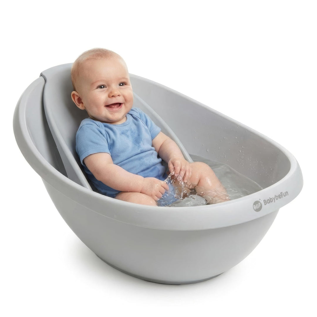 Baby Badewanne mit Badewanneneinsatz für Neugeborene - Testsieger - Rutschfeste Babybadewanne für Ba