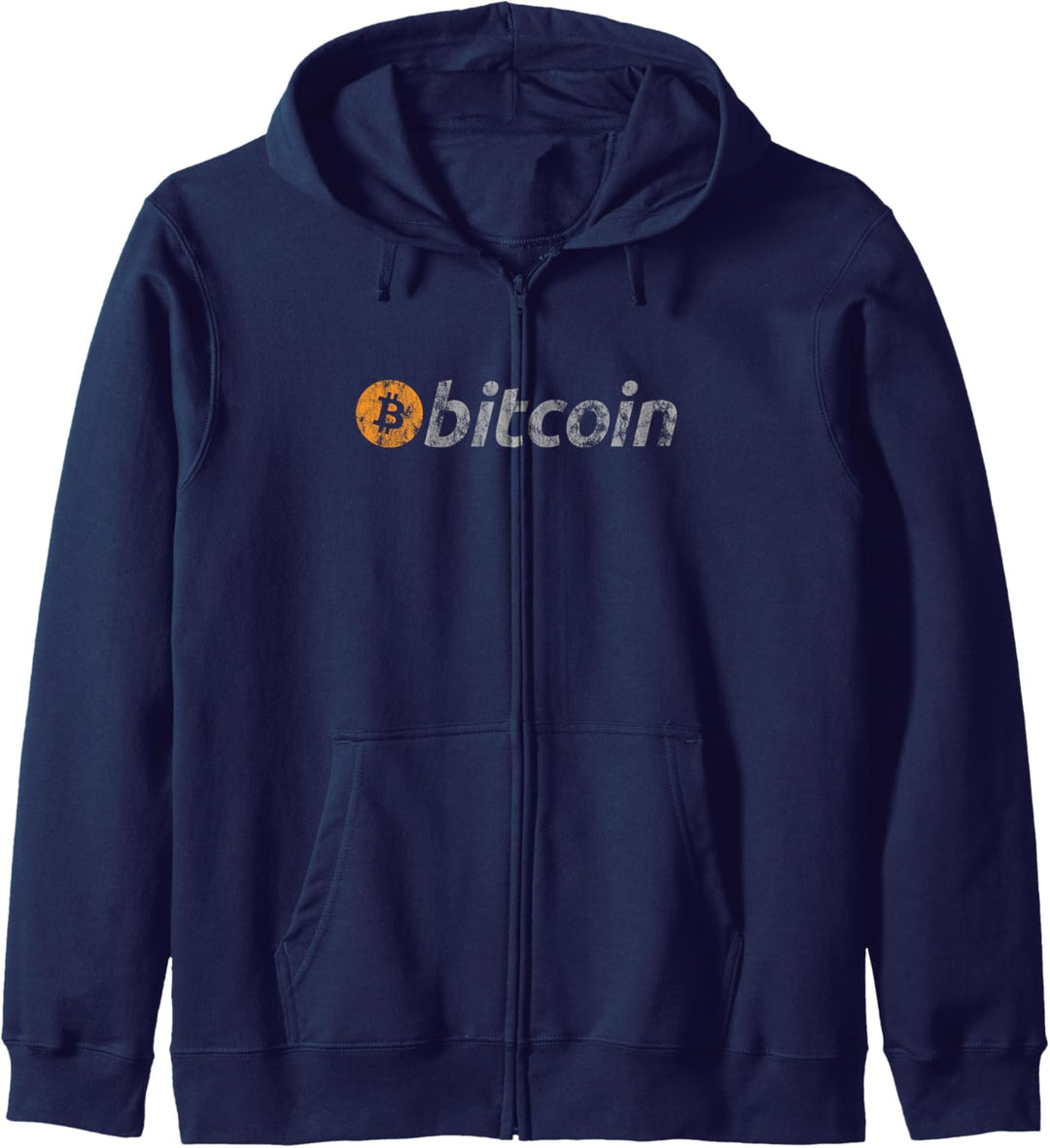 Vintage Look Bitcoin Logo Kapuzenjacke