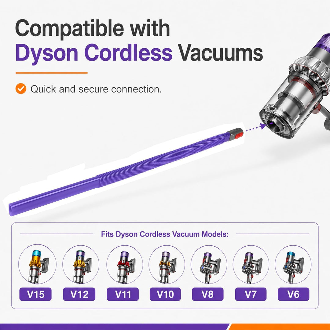 Flexibele Staubsauger Fugendüse für Dyson V15 V12 V11 V10 V8 V7 V6 Staubsauger, Perfekt zum Entferne