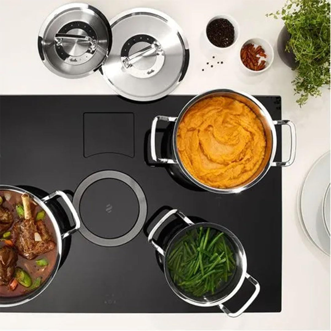 Fissler Original-Profi Collection/Edelstahl-Kochtopfset, 5-teilig, Töpfe mit Metall-Deckel (3 Kochtö