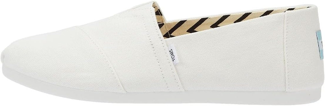 TOMS Herren Alpargata aus Recycelter Baumwolle Flache Slipper 47.5 EU Weiss, 47.5 EU Weiss