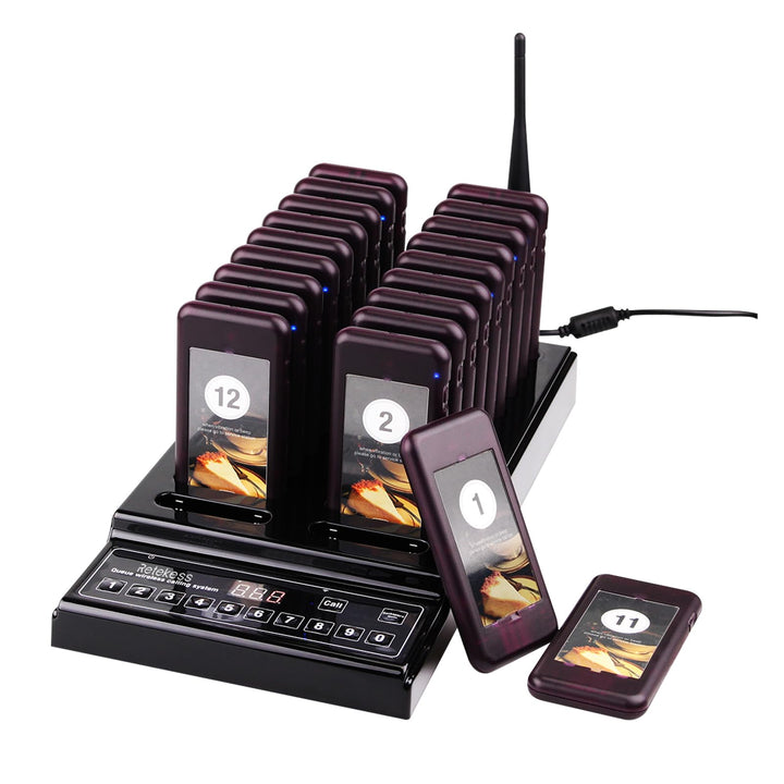 Retekess T112 Pager Rufsystem, 500M Pager Gastronomie, 20 Pager, 360 mAh Akku 36H, 999 Kanale, Auswe