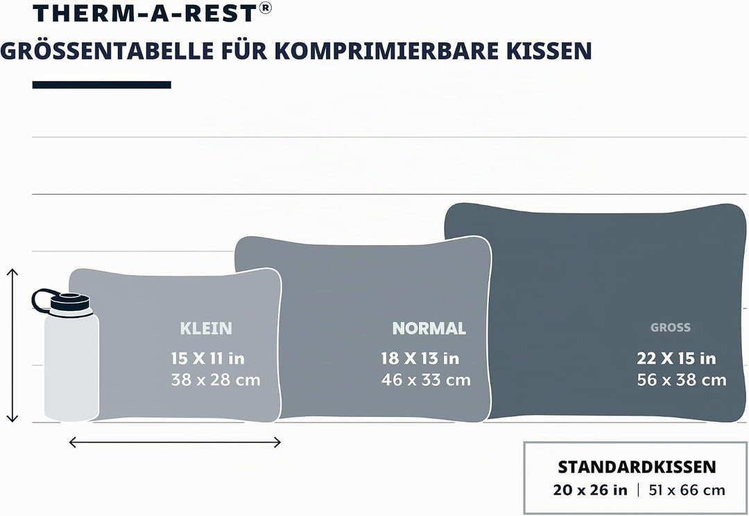 Therm-a-Rest Komprimierbares Camping- und Rucksackkissen, S, 30,5 x 40,6 cm, Weltraum Small - 12 x 1