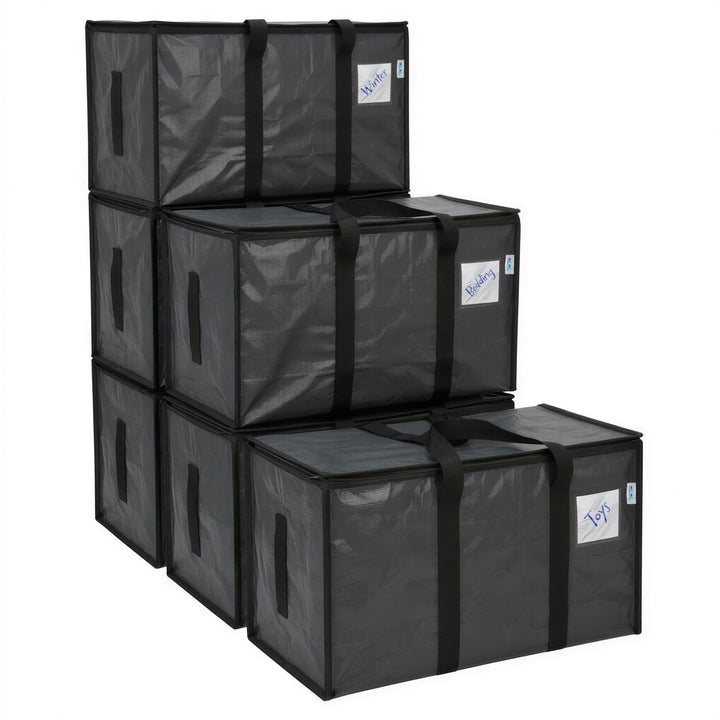 Harbour Housewares Grosse Robuste Umzugstaschen - 90L - Anthrazit