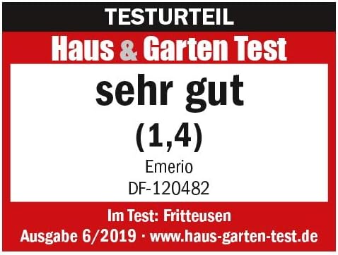 Emerio 3.0L Öl-Fritteuse mit Kaltzonen Technologie, "sehr gut 1.4" getestet von Haus & Garten 06/201
