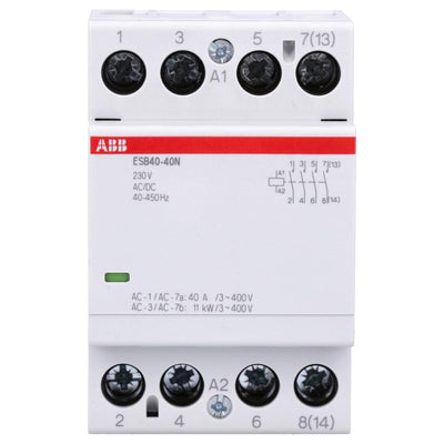 ABB ESB40-40N-06 ESB Leistungsschütz / 230 V ac Spule, 4 -polig 4 Schliesser / 40 A, Sicherheit