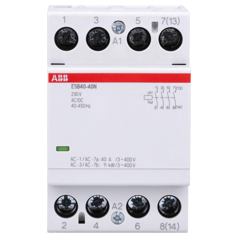 ABB ESB40-40N-06 ESB Leistungsschütz / 230 V ac Spule, 4 -polig 4 Schliesser / 40 A, Sicherheit