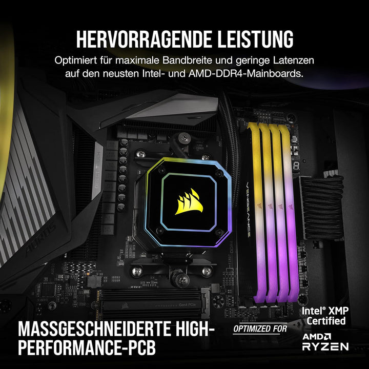 Corsair Vengeance RGB RS 8 GB (1 x 8 GB) DDR4 3.200MHz C16 Arbeitsspeicher (Dynamische RGB-Beleuchtu