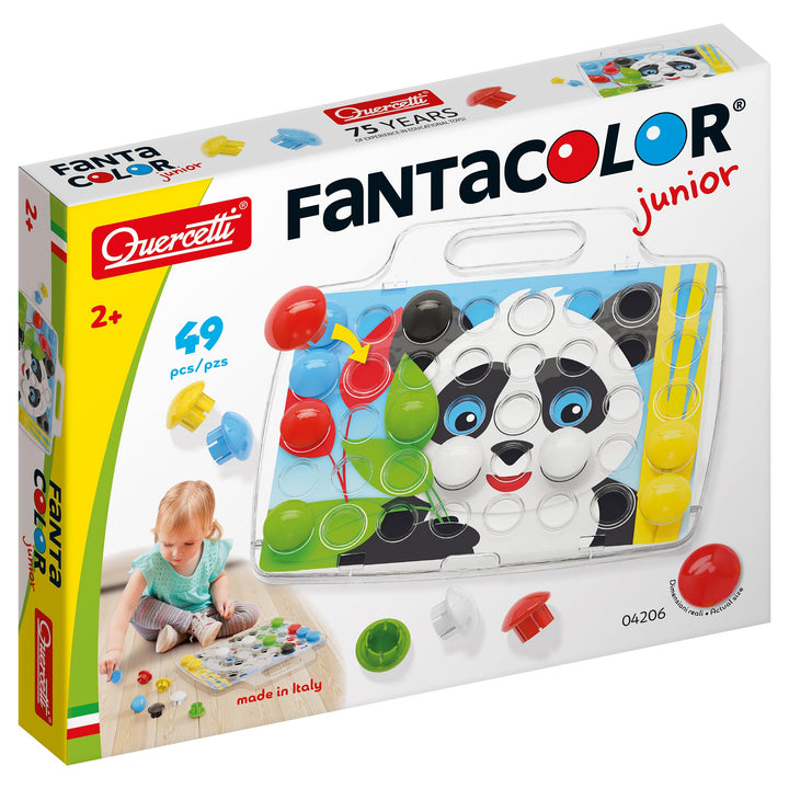 Quercetti - Pixel Junior Basic - Steckspiel, Farbspiel