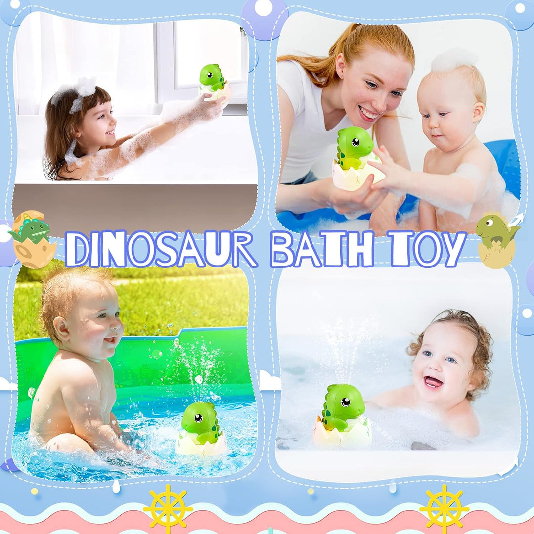 Gigilli Dinosaurier Baby Badespielzeug, Wiederaufladbares Babyspielzeug Leuchtendes Badespielzeug, S