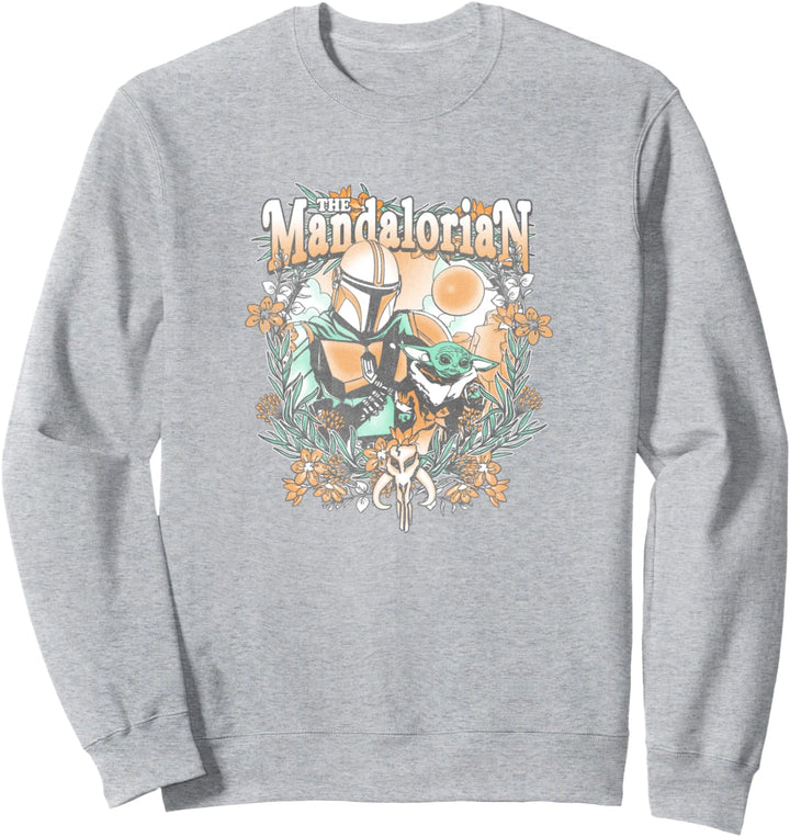 Star Wars: The Mandalorian & The Child Floral Portrait Sweatshirt