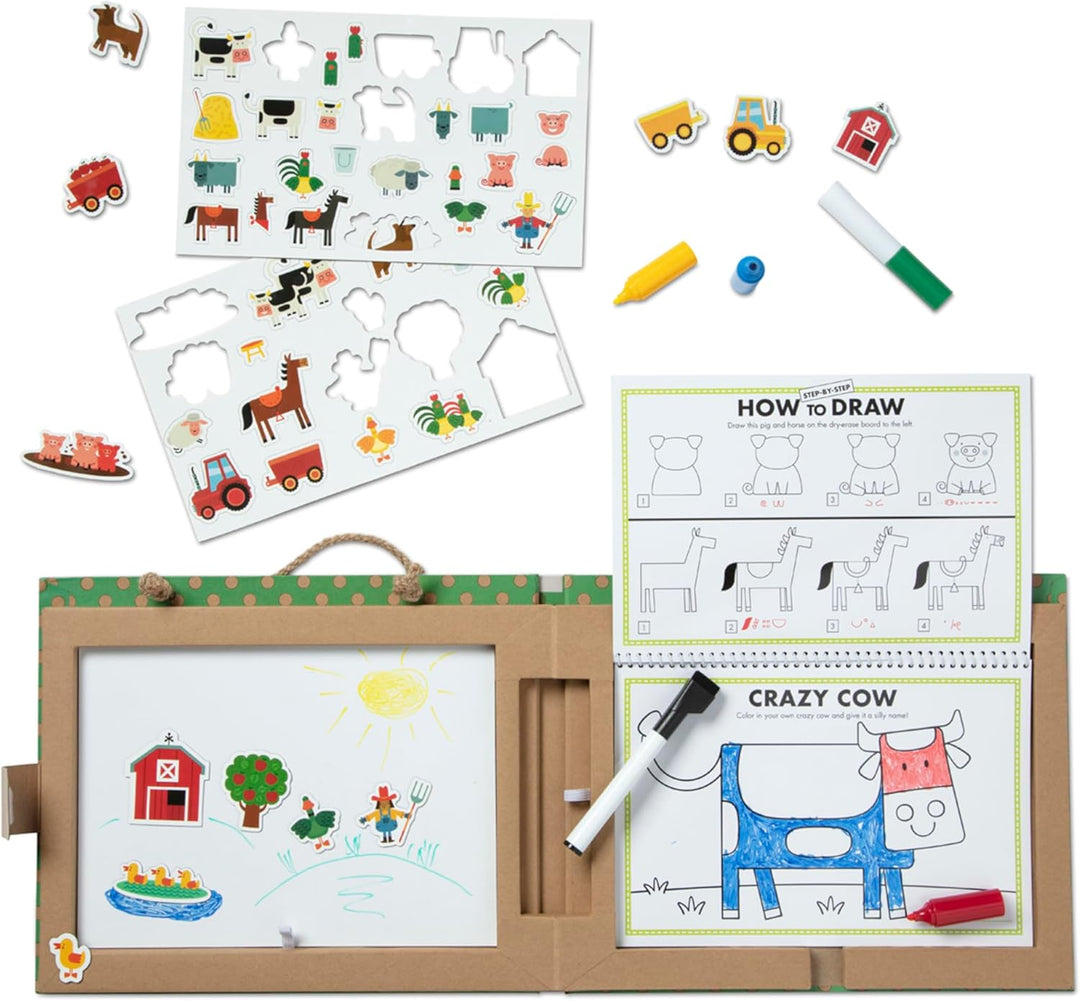 Melissa & Doug | Natural Play: Spielen, Zeichnen, Kreieren, Wiederverwendbares | Mal & Magnet-Set -