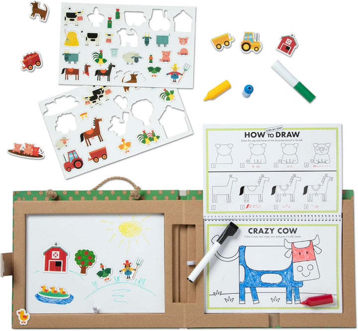 Melissa & Doug | Natural Play: Spielen, Zeichnen, Kreieren, Wiederverwendbares | Mal & Magnet-Set -