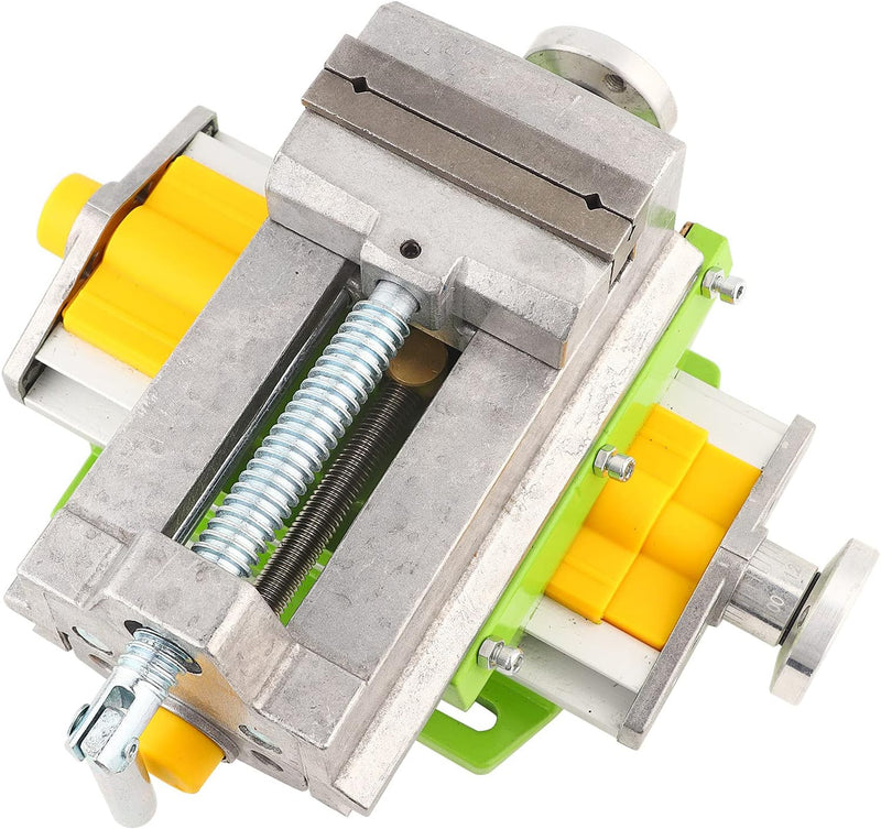 Fafeicy Kreuzgleitbohrschraubstock, verstellbare flache Zange aus Aluminiumlegierung, 2-Wege X-Y Ban