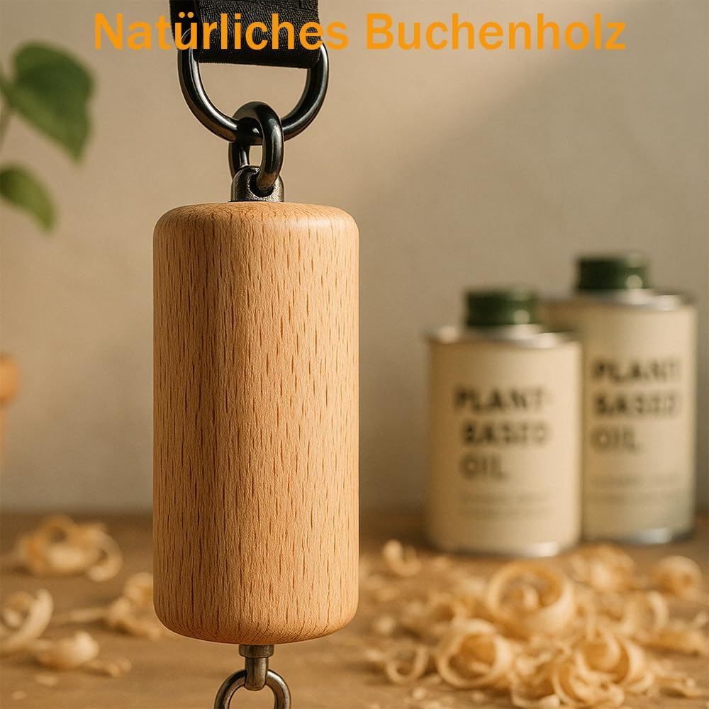 Holz Klimmzuggriffe Handgriffe，Klettergriffe Trainingsset für Krafttraining， Armkrafttrainer，Klimmzu