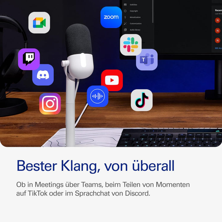 Elgato Wave Neo – USB Kondensatormikrofon, Stummschalten per Tippen, für Gaming, Streaming, Konferen