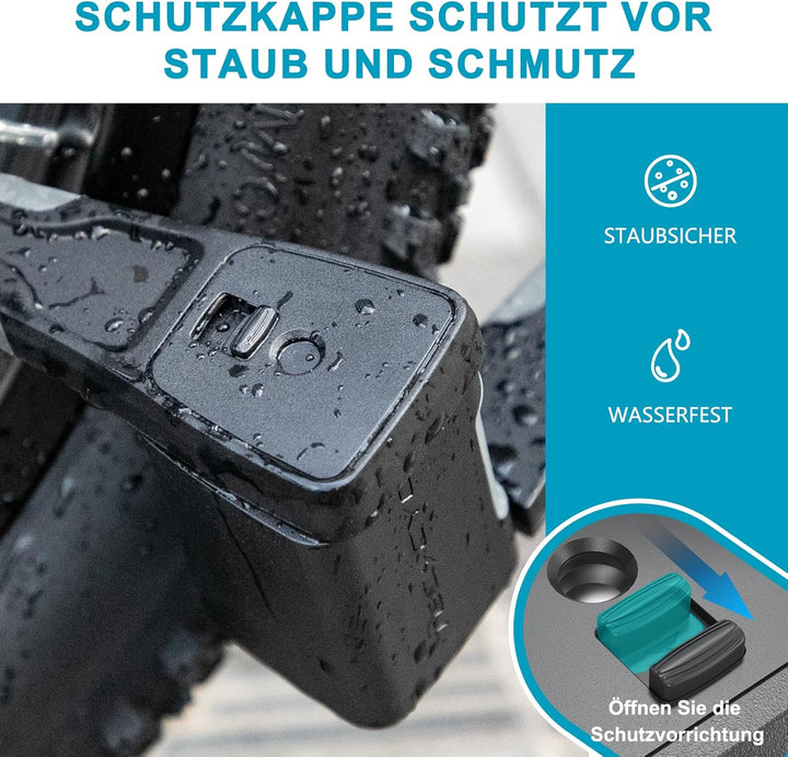 TECHCYC Fahrradschloss, Faltschloss Fahrrad 86 cm mit 3 Schlüsseln, Diebstahlsicher, Robustes Fahrra