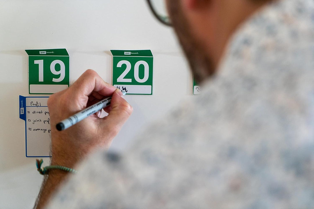 PATboard Weeknumber planning board set - Magnetkarten für eine Lean Planungstafel - Planen mit Woche