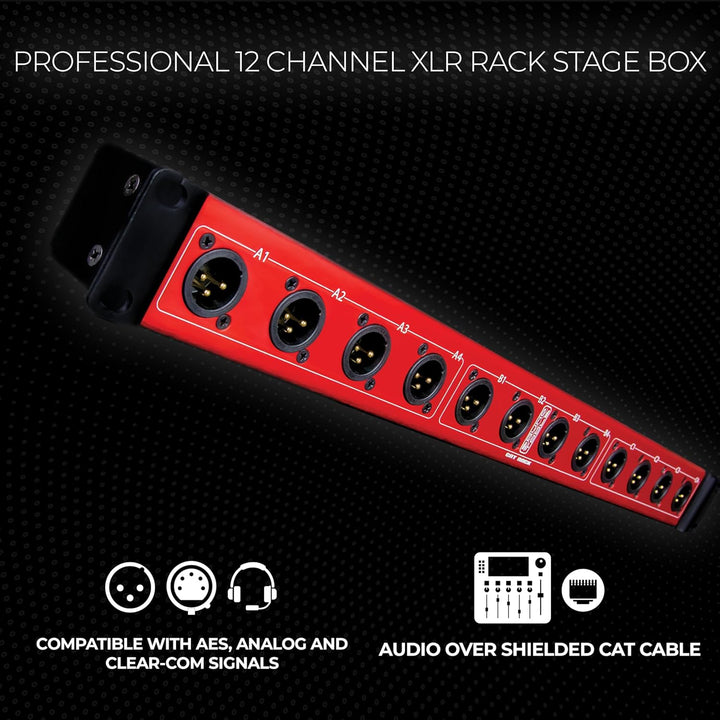Cat Rack XLR Stage Box mit Audio über geschirmtem CAT-Kabel Senden Sie 12 Kanäle von Audio, DMX, Cle