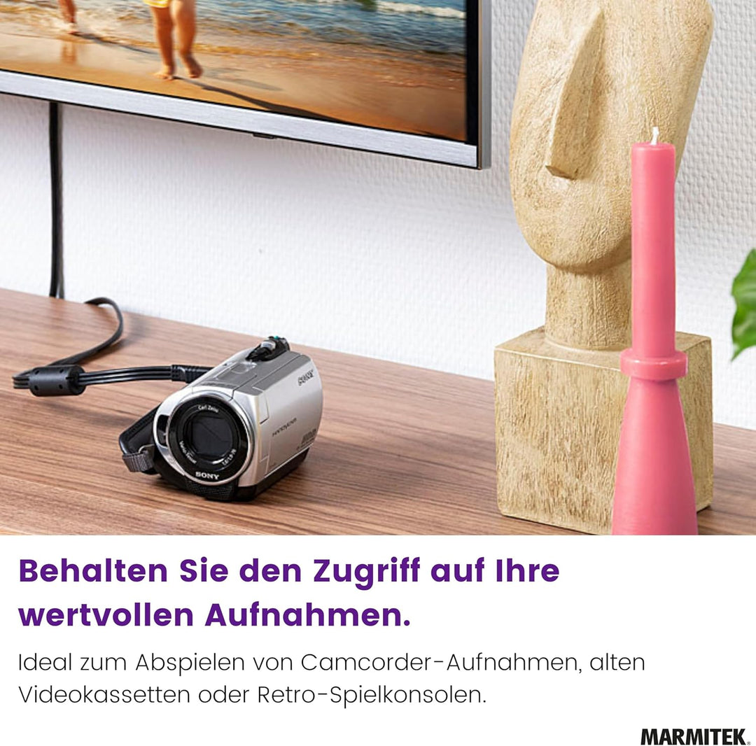 RCA auf HDMI Konverter - Marmitek Connect AH31-1080p Full HD - Keine Software notwendig - Composite