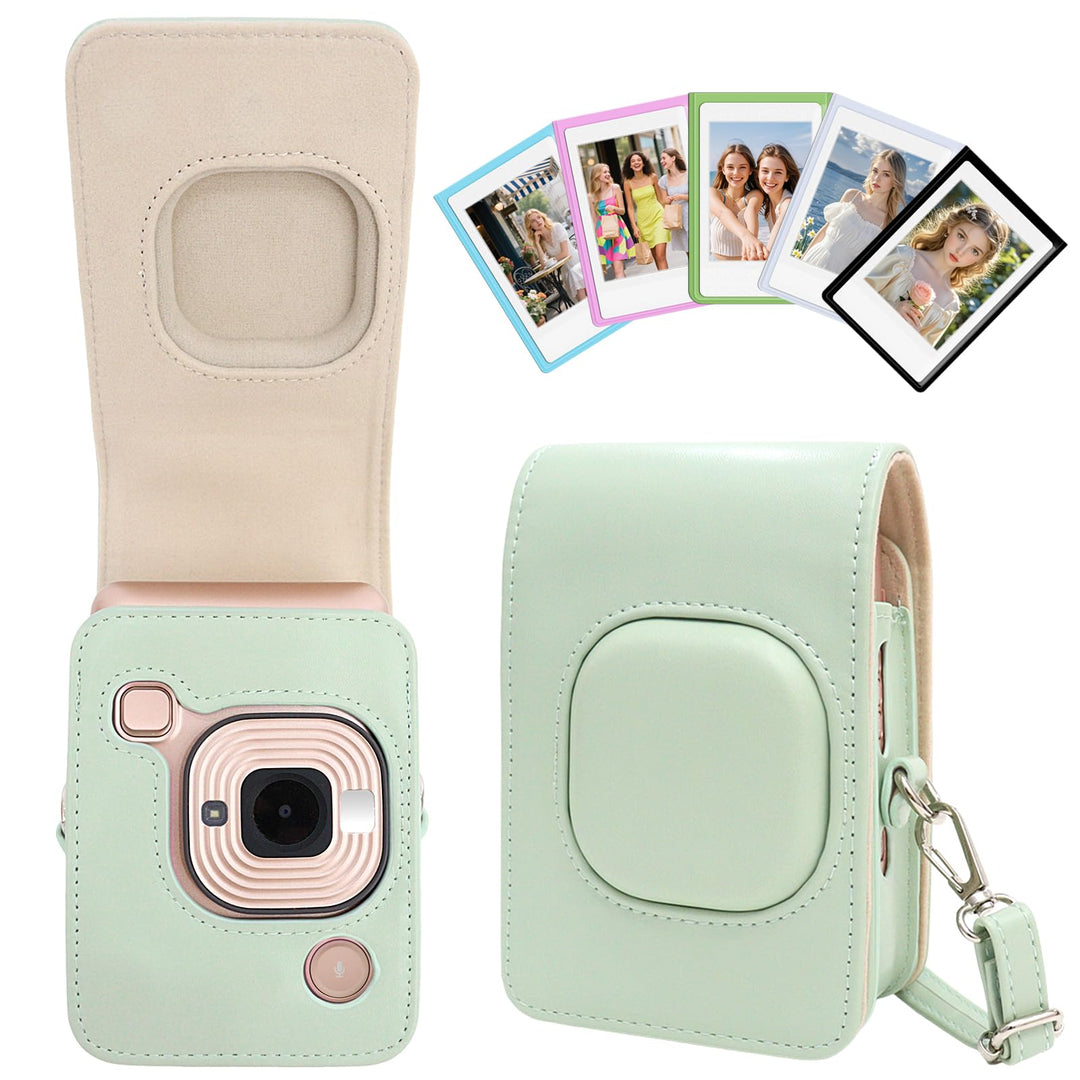 HIYQIN Mini LiPlay Tasche und Magnetische Bilderrahmen, Schutzhülle Kompatibel mit Fujifilm Instax L
