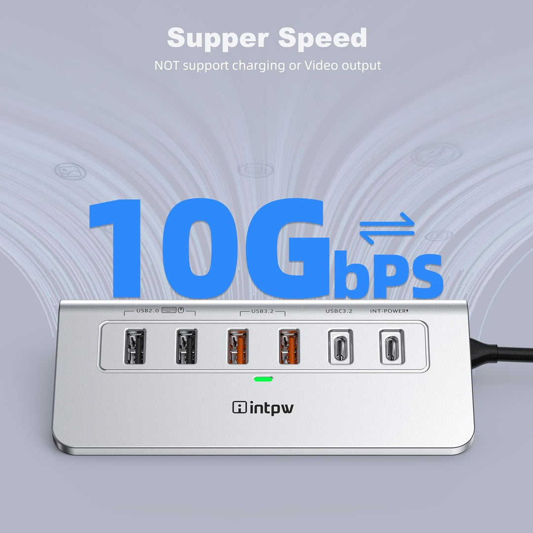 P9R PRO USB C Hub, 10-in-1 USB C Docking Station mit 1Gbps Ethernet, 4K@60Hz HDMI, 10Gbps 2 Type-A/C