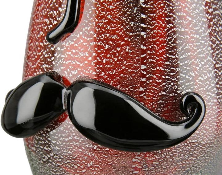 GILDE GlasArt Design-Vase Beard Glas rot 39870