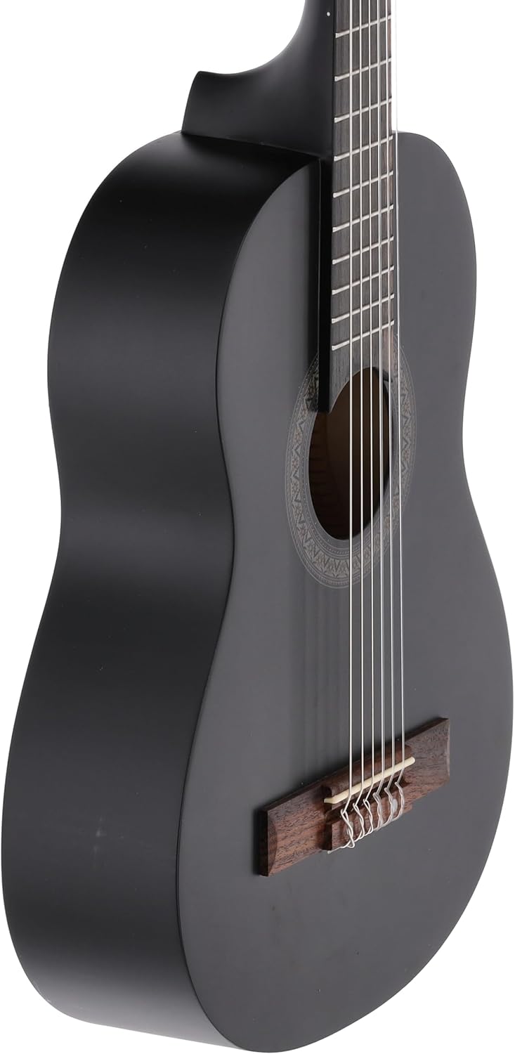 Juan Miguel Navarrez Konzertgitarre 1/2 mit Tasche schwarz schwarz 1/2, schwarz 1/2