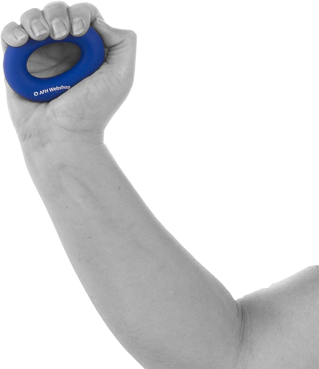 AFH Webshop 8er Spar Set | Silikon Handtrainer und Fingertrainer | runder Handgriff Trainer | ergono