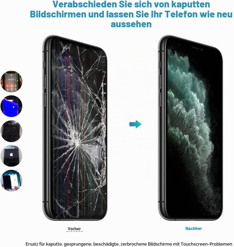 EFaith für iPhone 11 Pro Display 5,8" Ersatzbildschirm 3D Touchscreen Digitizer Assembly mit Reparat