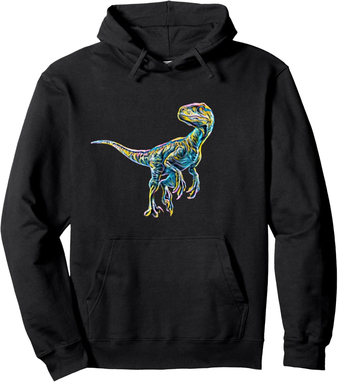 Velociraptor Raptor Motiv Dinosaurier Saurier Urzeit Dino Pullover Hoodie