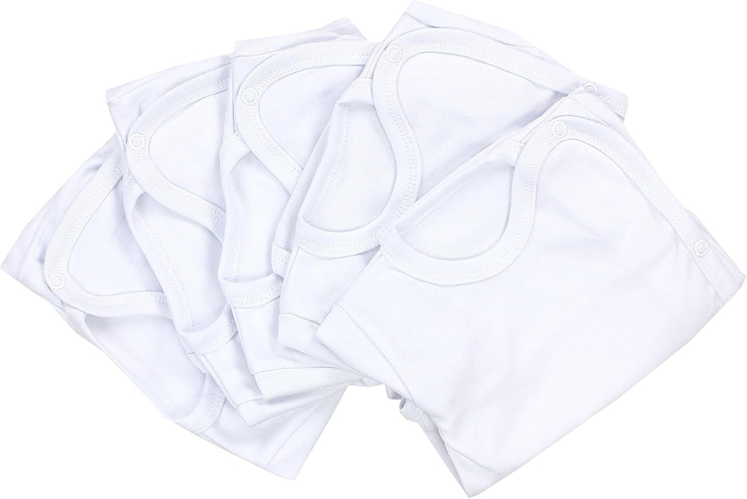 TupTam Unisex Baby Kurzarm Wickelbody 5er Pack 68 Weiss, 68 Weiss