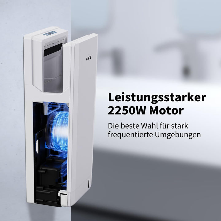AIKE Neuer Händetrockner mit HEPA-Filter, 1850W Powerful Händetrockner Elektrisch, Doppelseitiger sc